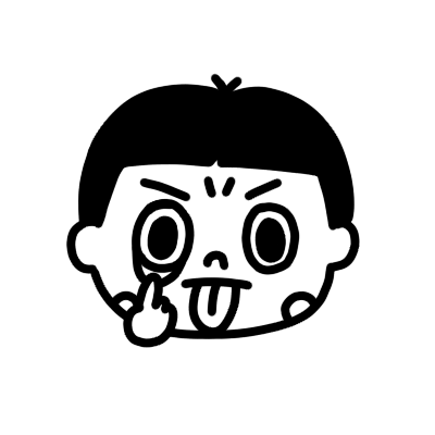 男の子アイコン漫画白黒TikTok