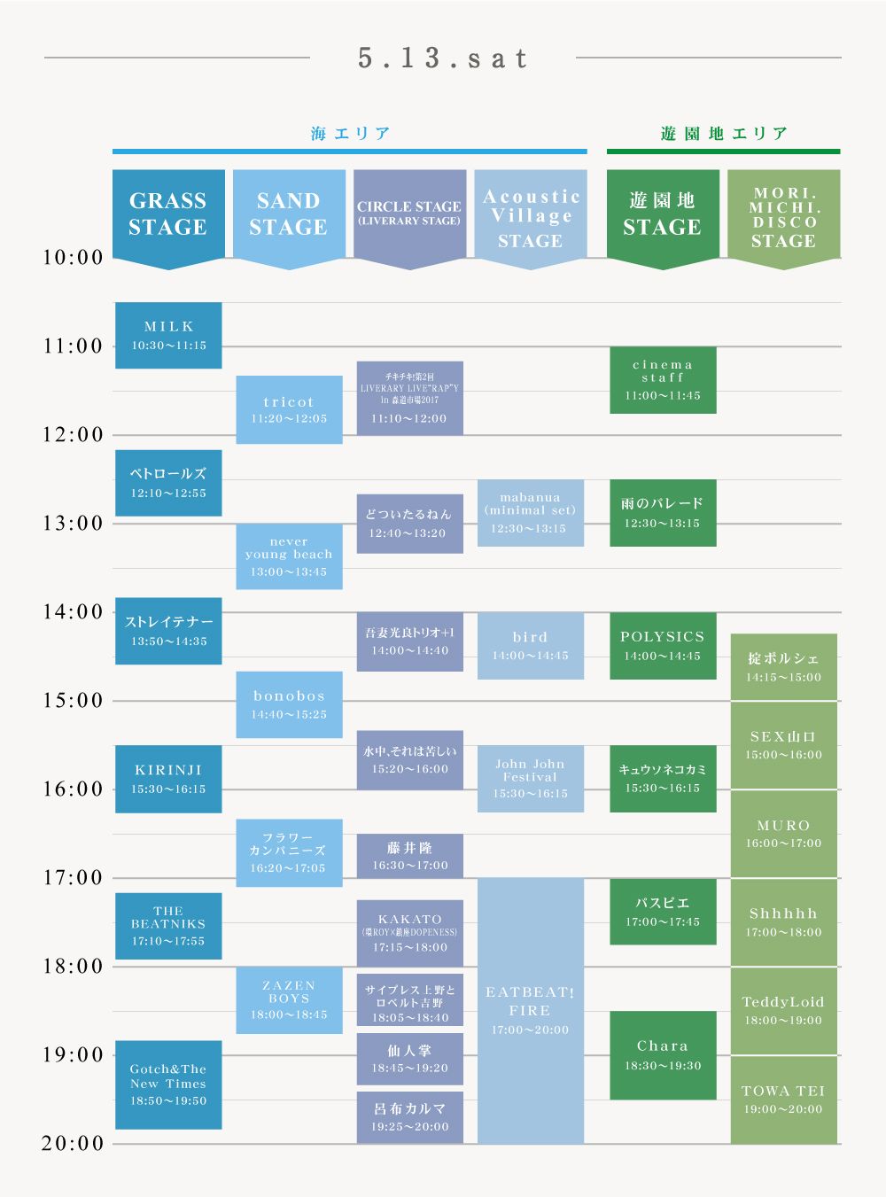 音楽フェス おしゃれなタイムテーブルデザインライブハックブログ