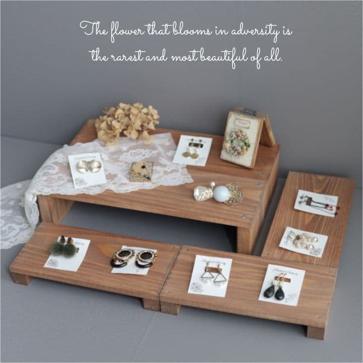 マルシェサイドワゴン イベント什器 ディスプレイ棚 マルシェ陳列棚 - 木工ROCCOminne byGMOペパボ 国内最大級のハンドメイド ・手作り通販サイト