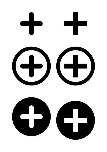 プラスマークの無料イラスト