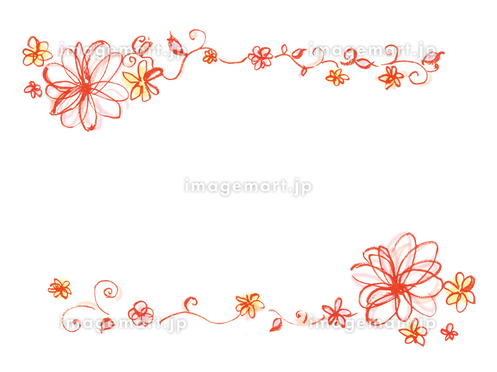 花のボーダーを丸で囲みます。インクで手描きのフレームをスケッチします。ベクトルイラスト。のイラスト素材・ベクター Image 158235094