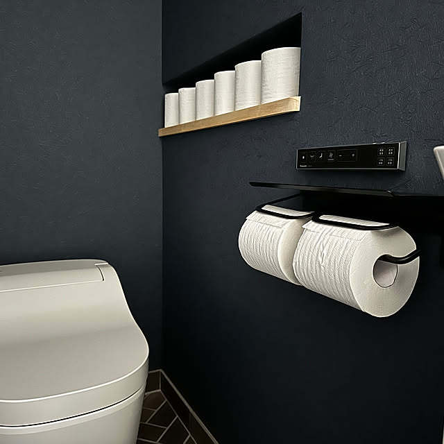 シャワーニッチ、 ステンレススチール製シャワーニッチ埋め込み式隠しトイレットペーパーホルダー ドア付き、タイル