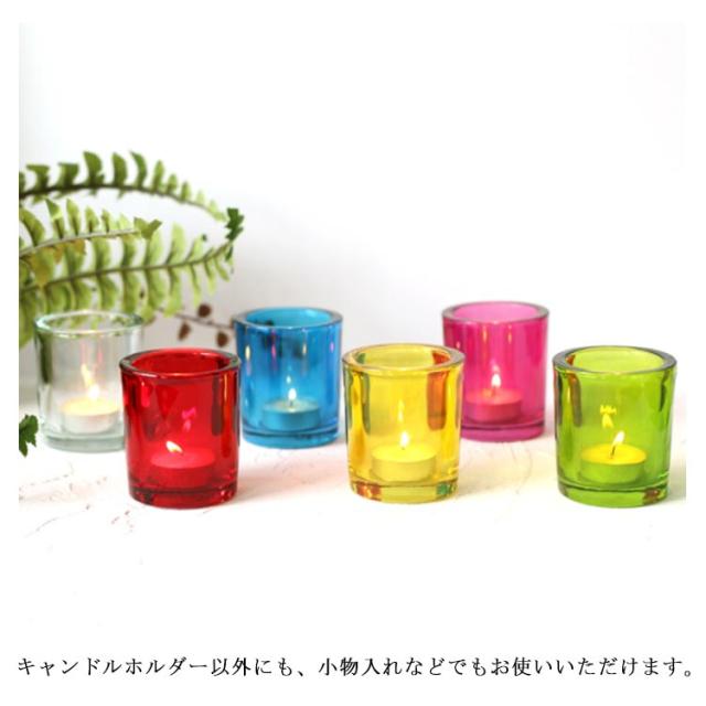 カラフルなキャンドルホルダーとキャンドルセット テーパーキャンドル2本付き Gの通販 by angeラクマ