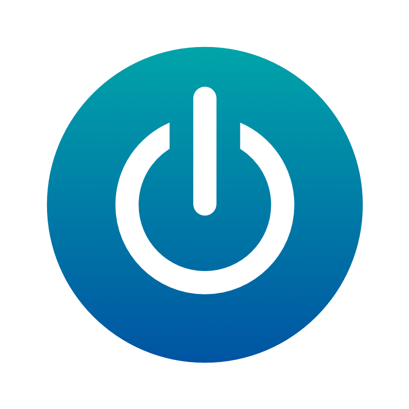 電源ボタンを押すシルエット無料のAi・PNG白黒シルエットイラスト