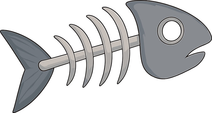 魚の骨深海大魚イラスト画像とPNGフリー素材透過の無料ダウンロード - Pngtree