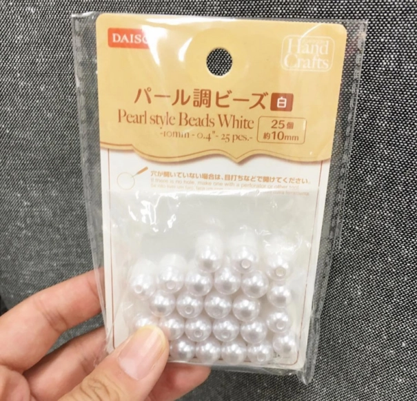 パール調ビーズ ６mm ８０個 ダイソー - メルカリ