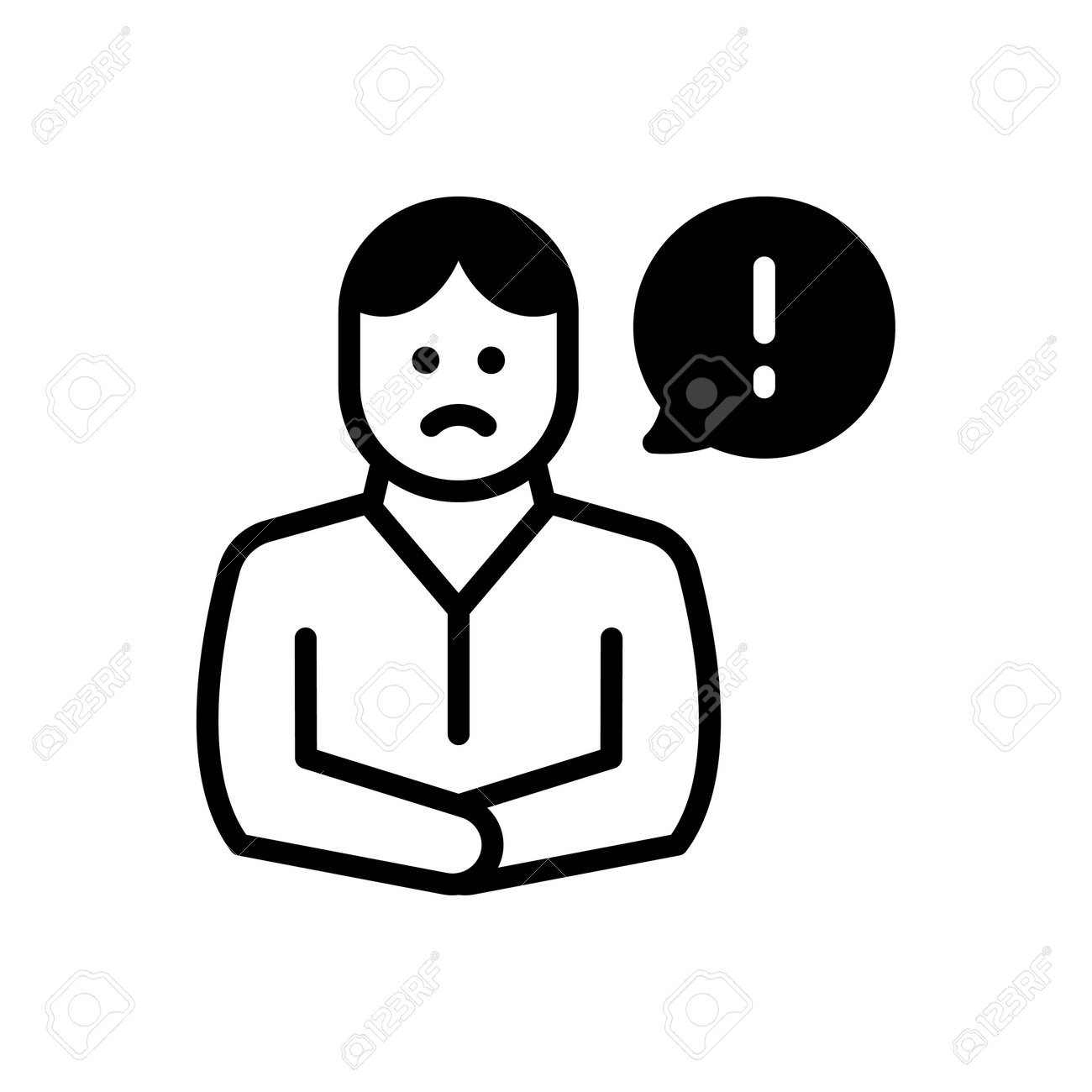 疑問符は、記号問題のアイコンを求めます。分離とフラットの図。ベクター グラフィックのイラスト素材・ベクター Image 60805267