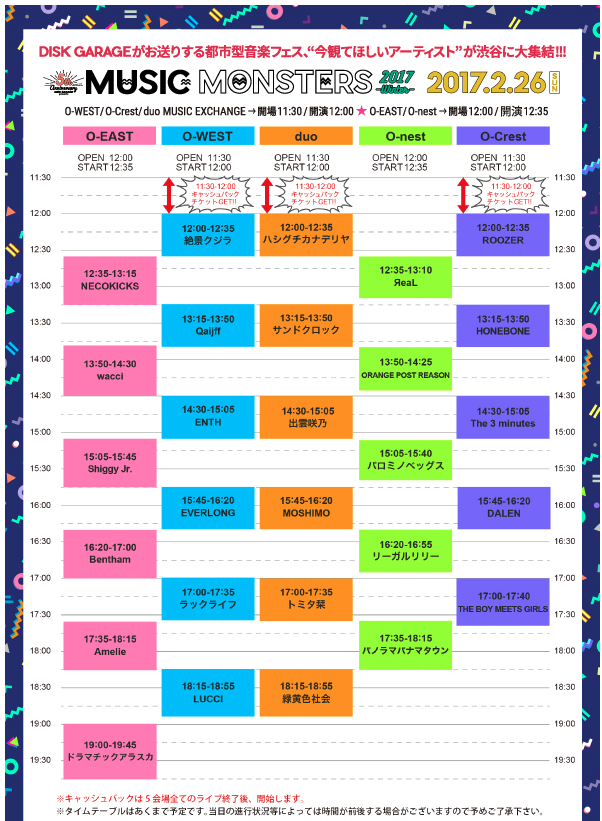 タイムテーブル