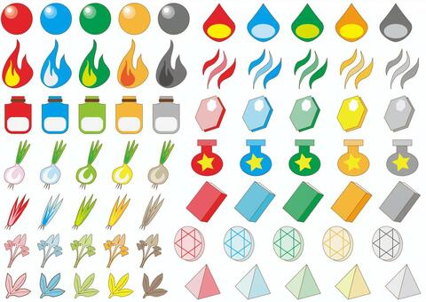 ゲームアイテム風のアイコンセットのイラスト素材90812046- PIXTA