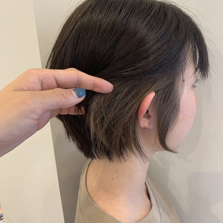 ハイライトカラーに合うショートボブスタイル 横浜 鶴ヶ峰 上手い 得意 美容室 美容師 ヘアサロンenx