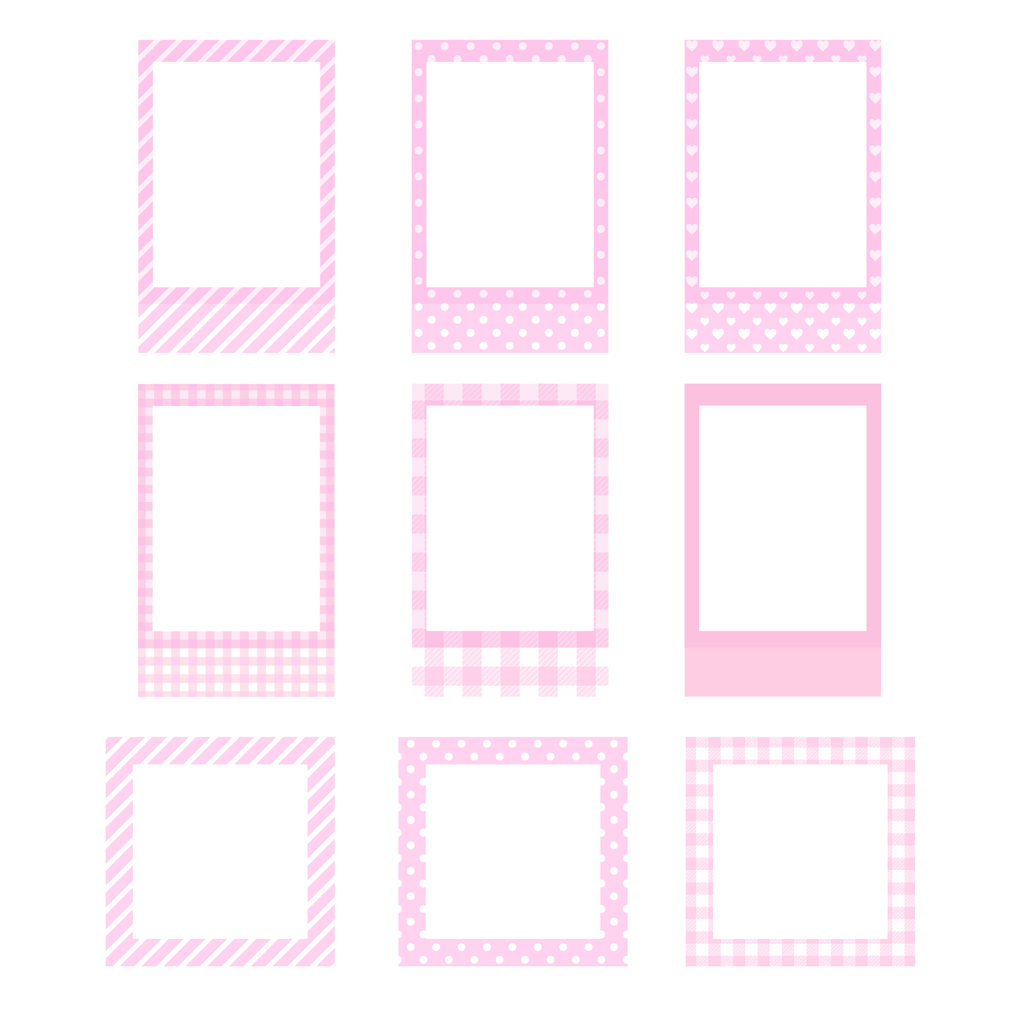 チェキフレーム風イラスト 4種OKUMONO