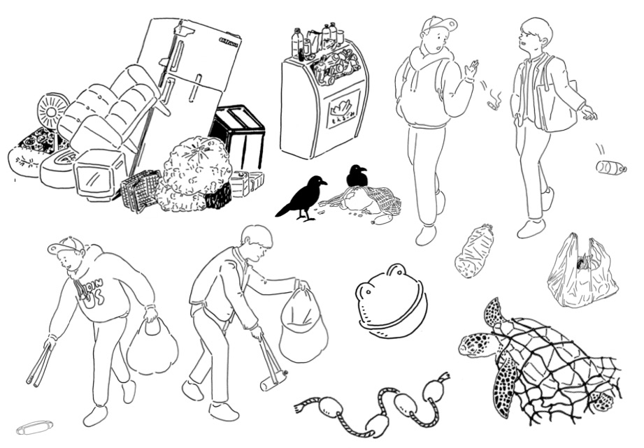 ごみ分別イラストのイラスト素材3915391- PIXTA