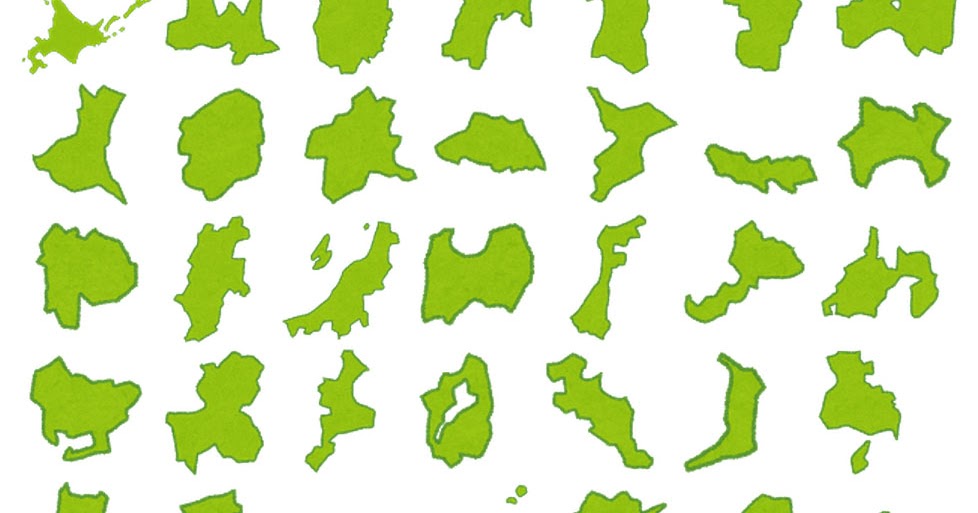 愛知県地図イラストのフリー素材イラストイメージ