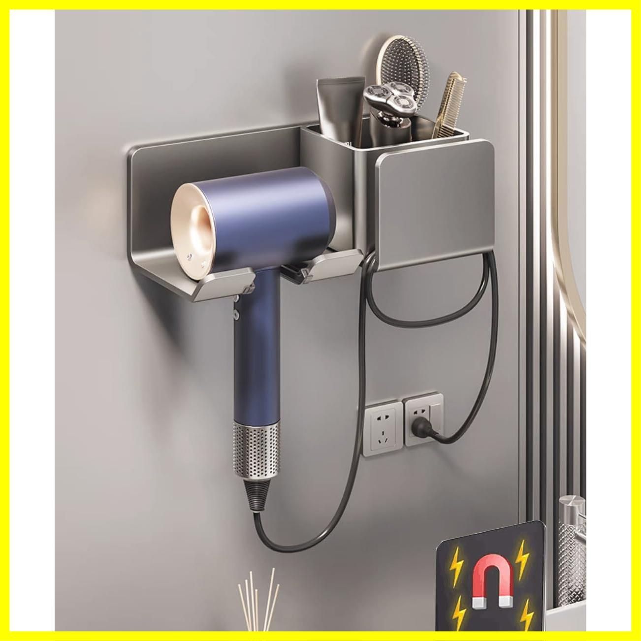 Quirix ダイソン用 ダクトは含みませんドライヤーホルダー ドライヤースタンド 磁気吸着 ヘアドライヤー 収納 スチール製C楽天市場 ダイソン用 ドライヤーホルダー ド ライヤースタンド スチール製 ヘアドライヤー 収納 フック 収納 ドライヤーラック ヘアアイロン