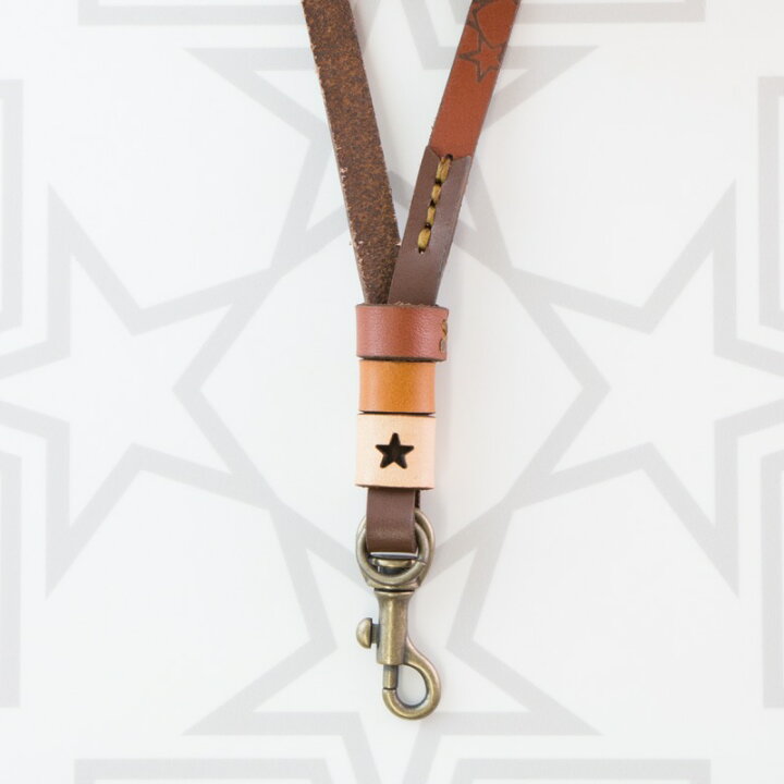 オジャガOJAGA DESIGN オジャガデザインCHERTAN ネックストラップ ネック 首掛け パーツ 社員証 ネームホルダー 携帯電話スマホ スマートフォン キーキャップ ストラップ ナスカン 丸カン 革 牛革 本革 レザー プレゼント ギフト スタッズ 星 オジャガ 便利