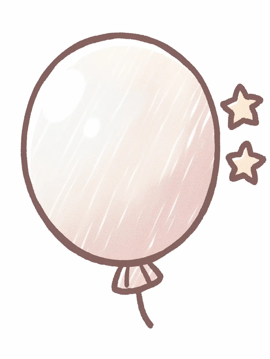 風船アイコン飾りシンプルシルエットバルーン装飾束ギフトラインかわいい,イベント,：イラスト無料