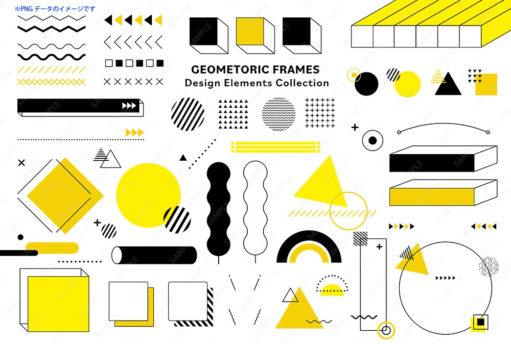 シンプルなフレーム・枠のセット イラスト 線 飾り 装飾 見出し あしらい デザイン 素材 wandposter • poster Farben,Bild, Popmyloview.de