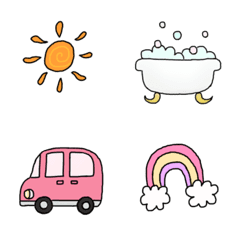 ちっちゃくてかわいい車の絵文字のLINE絵文字画像、情報など