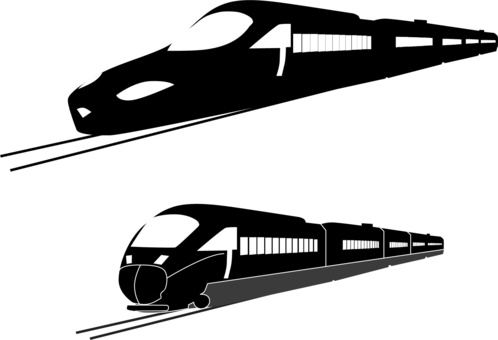 Train line 白シルエット電車イラスト - No: 22819043無料イラスト・フリー素材なら「イラストAC」