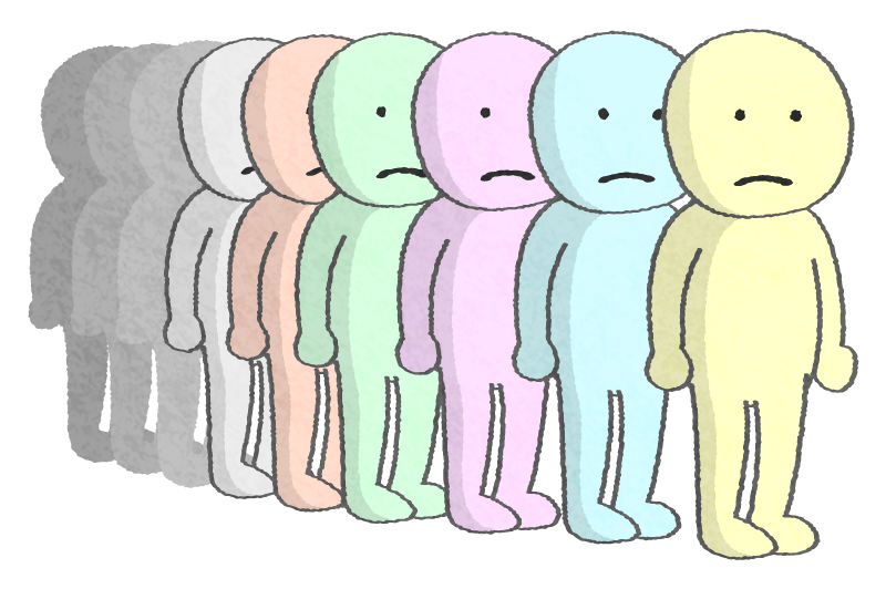 輪を描いて立つ小学生から中高年までの社会を支える市井の人々 イラスト素材240988962 毎月1点無料 フリー のストックフォト イメージマート