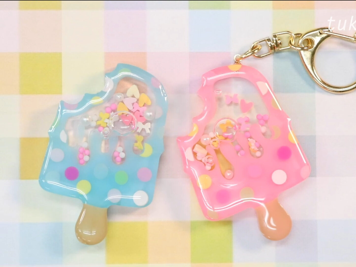 UVレジン チューリップが可愛い💛ミニハートシェイカーキーホルダーの作り方│sunwardshop.com