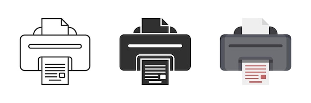 Web およびモバイル アプリのデザインのロゴコンセプトのプリンターのベクトルのアイコンイラスト画像とPNGフリー素材透過の無料ダウンロード -Pngtree