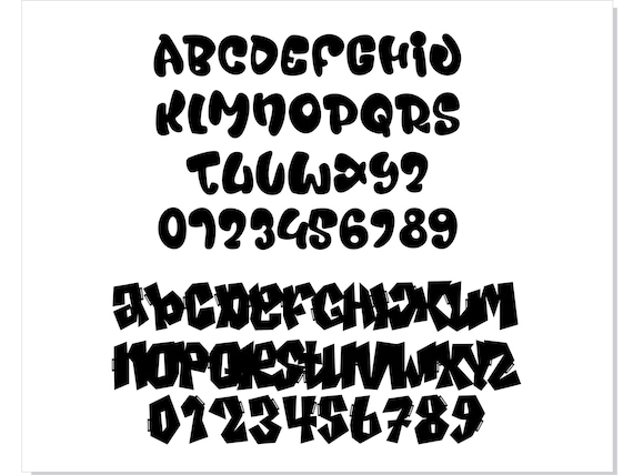 グラフィティ フォントのアルファベット文字。ヒップ ホップ型落書きデザインのイラスト素材・ベクター Image 18120198