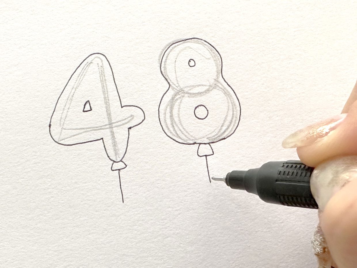 マーカーを使ったかわいい文字の書き方 数字編 ジトエスタジオ OSONO