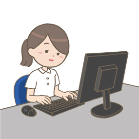 デスクトップPCとモニター 画面ブランク のイラスト - フリー素材集「イラストのっく」