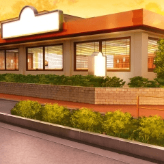 店舗_背景素材集26 ファミレス _トーン – 背景倉庫