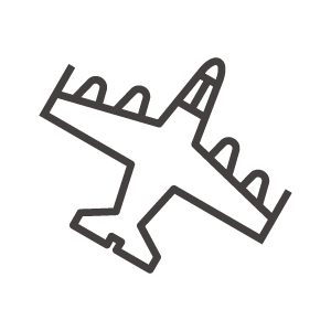 飛行機の離陸のシルエット無料のAi・PNG白黒シルエットイラスト