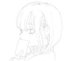 フリー線画 塗ってみた 地雷系TikTok