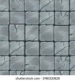 古い石畳のテクスチャ 石畳の舗装の抽象的な背景 シームレスなテクスチャPremium写真