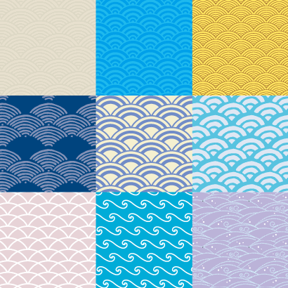 波の背景。ぼかした背景に波のシームレスなパターン。波模様の壁紙。レトロな背景。」のベクター画像素材 ロイヤリティフリー2312326035Shutterstock