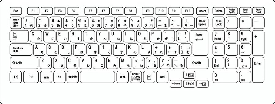 日本語キーボードイラスト無料イラスト・フリー素材なら「イラストAC」