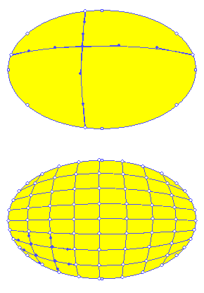 Illustrator でのメッシュオブジェクトの追加、編集、削除
