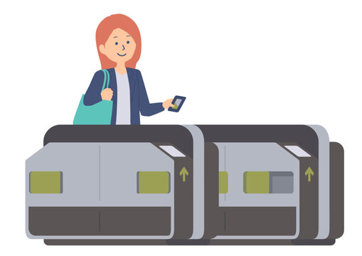 改札機イラスト無料イラスト・フリー素材なら「イラストAC」