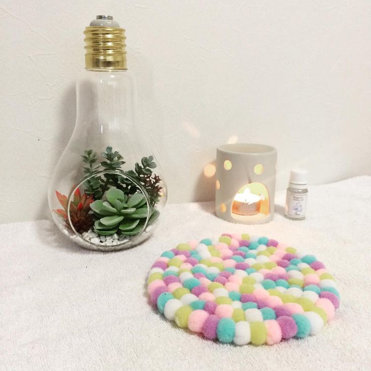 100均 フェルトボールのおしゃれなアレンジ・飾り方のインテリア実例RoomClip ルームクリップ