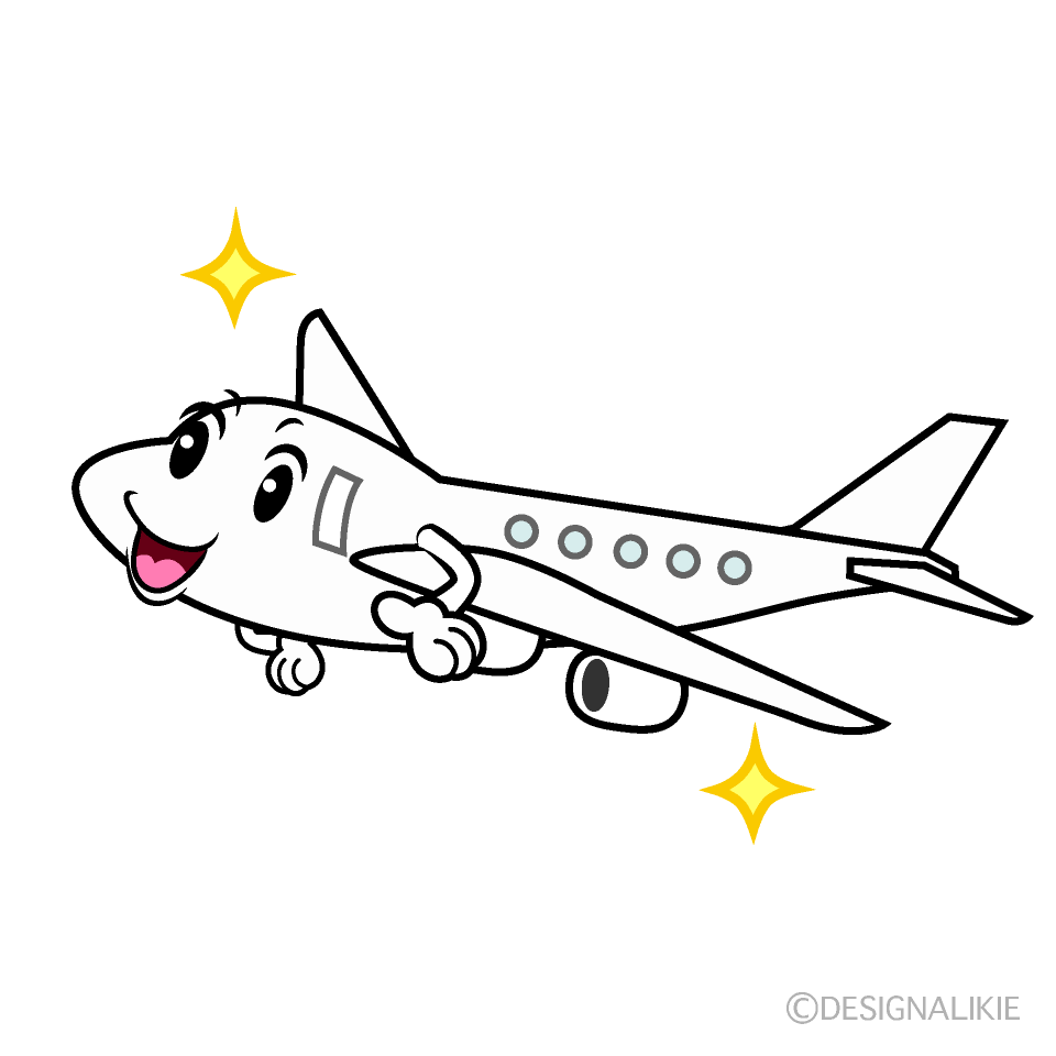 手書きラフ飛行機イラスト・フリー素材なら「シンテリ」