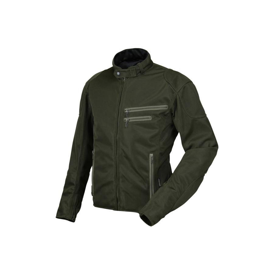 レディースバイクジャケット女性用 シンプル ミリタリー 通気性 春夏用 ROUGH&ROAD ラフ&ロード ライディングZIPメッシュジャケットRR7313 取寄品