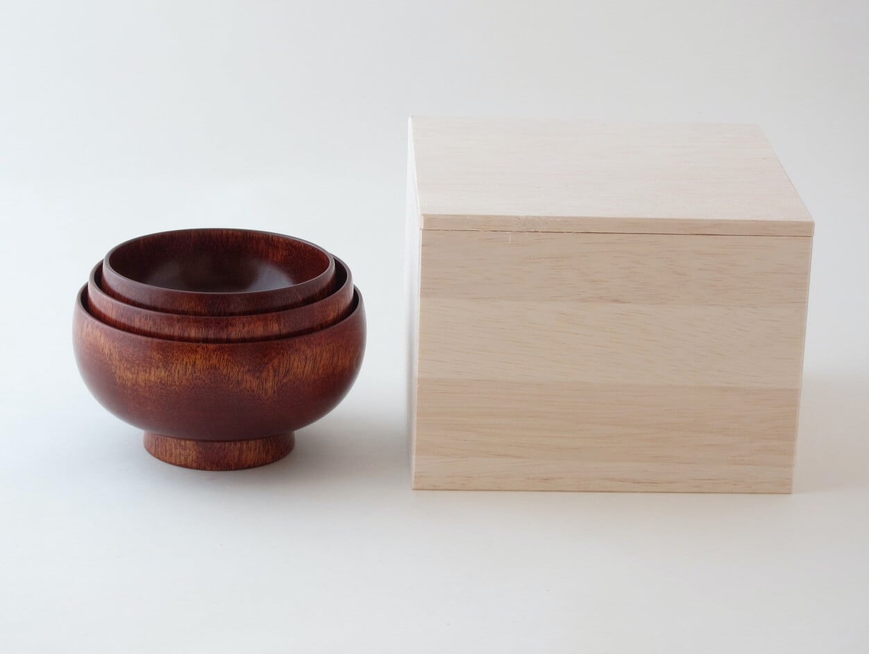 木彫キット 工芸小もの入れ A 木の工作イベント工作キットの「たのつく」