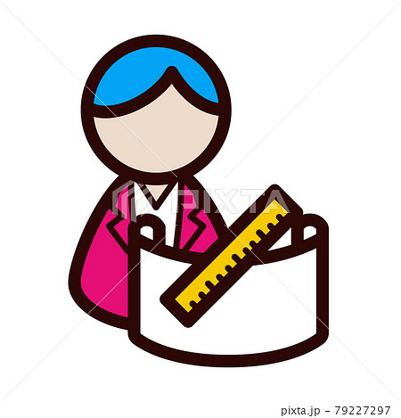 アイソメトリック_WEBデザインの仕事をしている女性のイラスト素材107100816- PIXTA