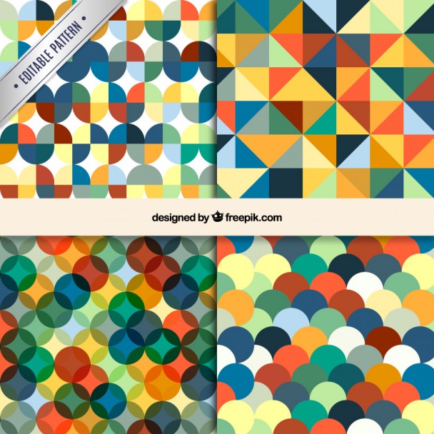 幾何学模様柄のデザインパターンを集めたフリー素材集