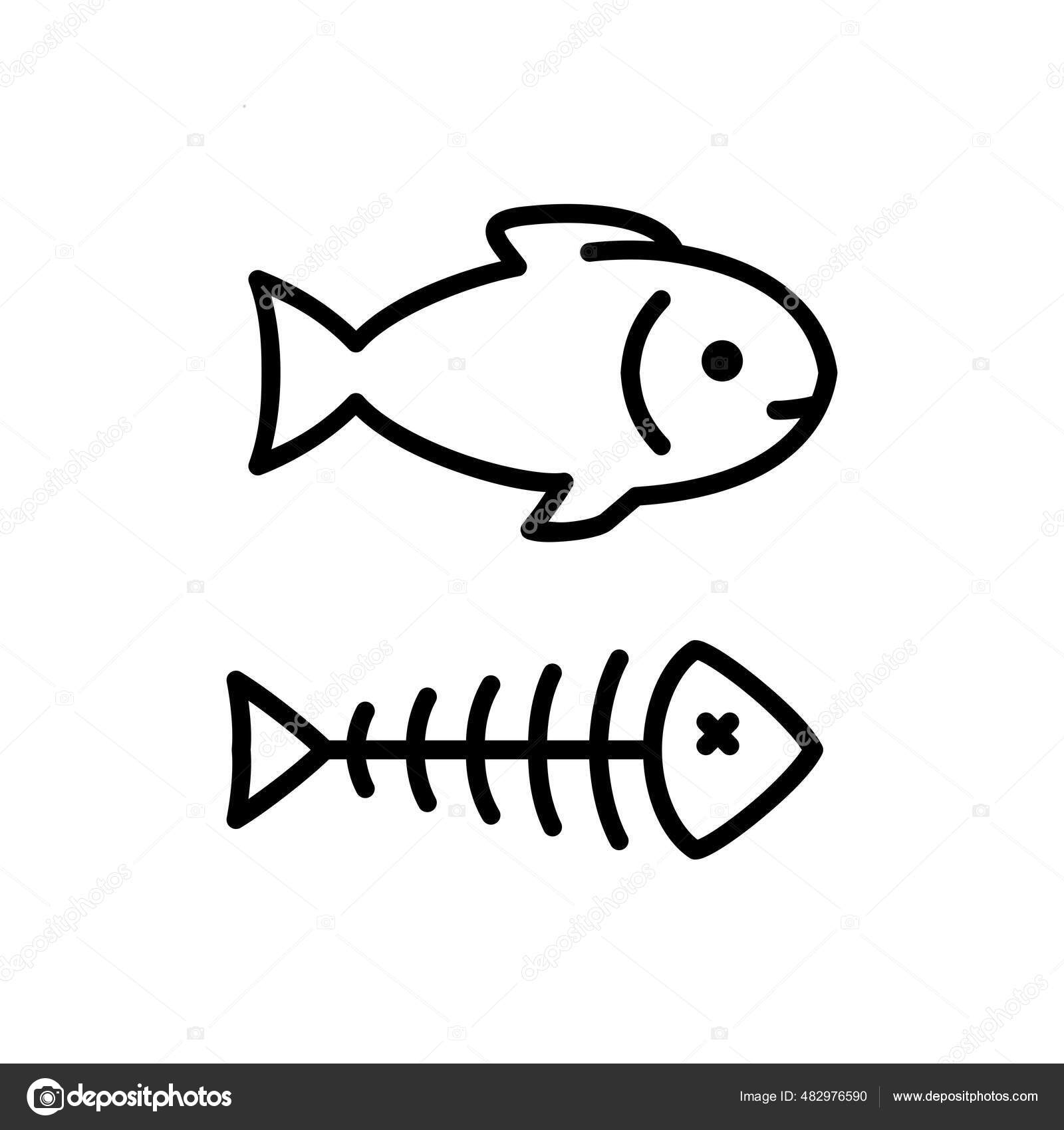 魚の骨をイメージしたアイコンセットイラスト - No: 23728164無料イラスト・フリー素材なら「イラストAC」