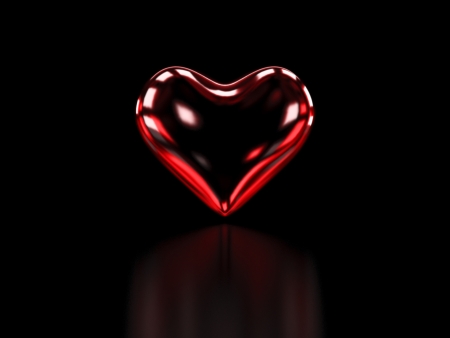 黒の背景に赤いバラの心 無料画像 - Public Domain Pictures