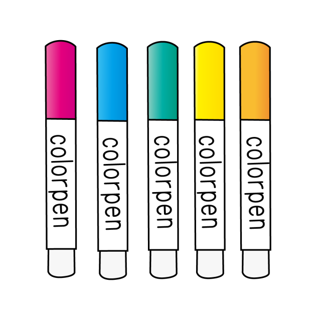 色塗りできるペンのアイコンのイラストぬれよん-ぬれるフリーイラスト