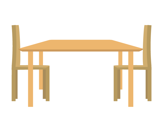 ガラスのローテーブルのイラストイラスト無料・かわいいテンプレート