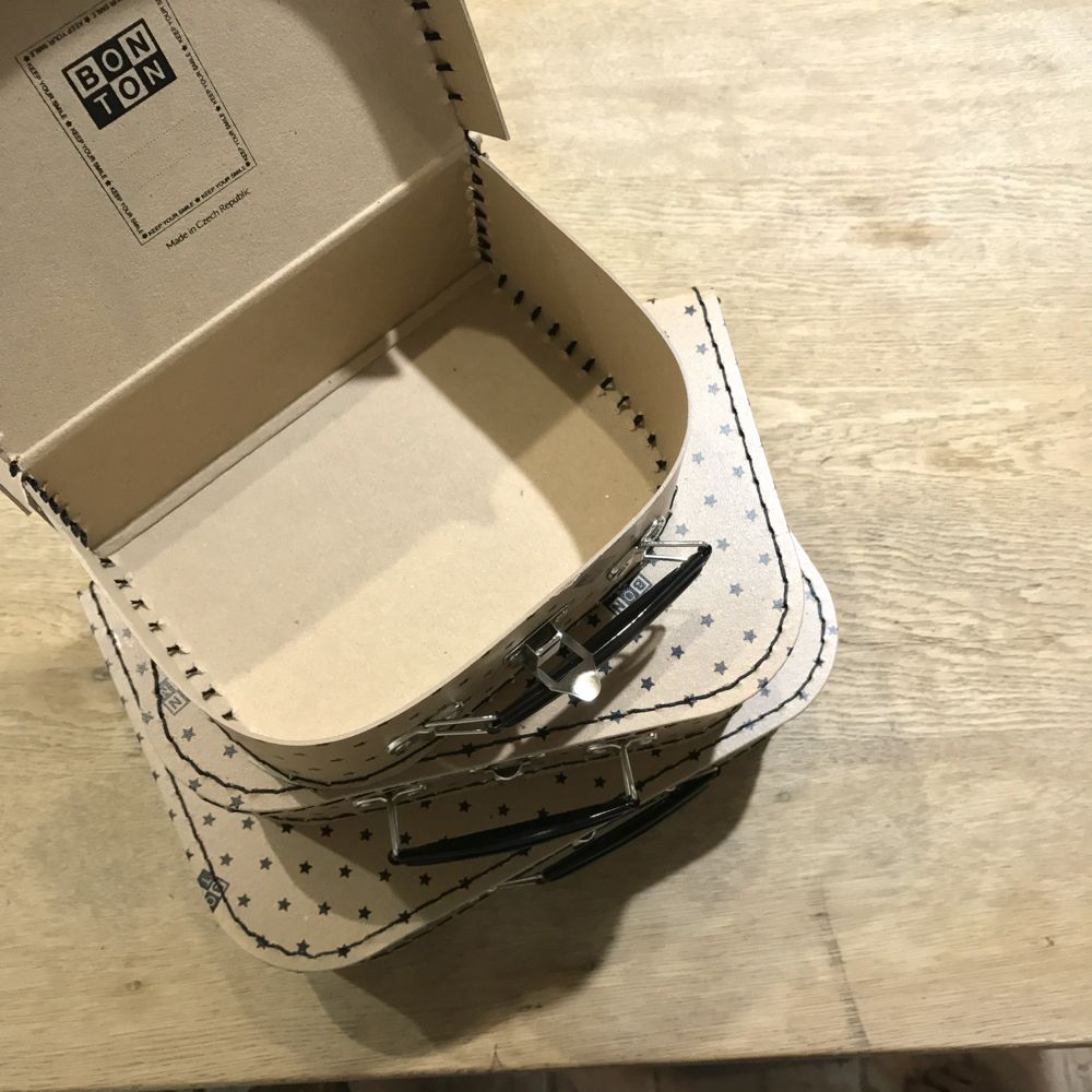 備品 ペーパートランク2点セット♪ ブラウン×ブルーW52×D14×H36.5cm- オシャレな輸入インテリア雑貨・輸入家具専門店ELJEWELインテリア