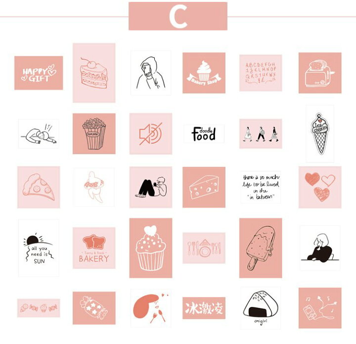 イラスト風ステッカ