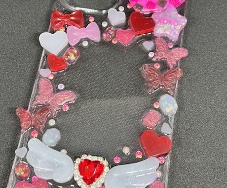 デコスマホケース iPhone15plus デコ電オーダー デコ電オーダー デコオーダー キラキラケース スマホケースの